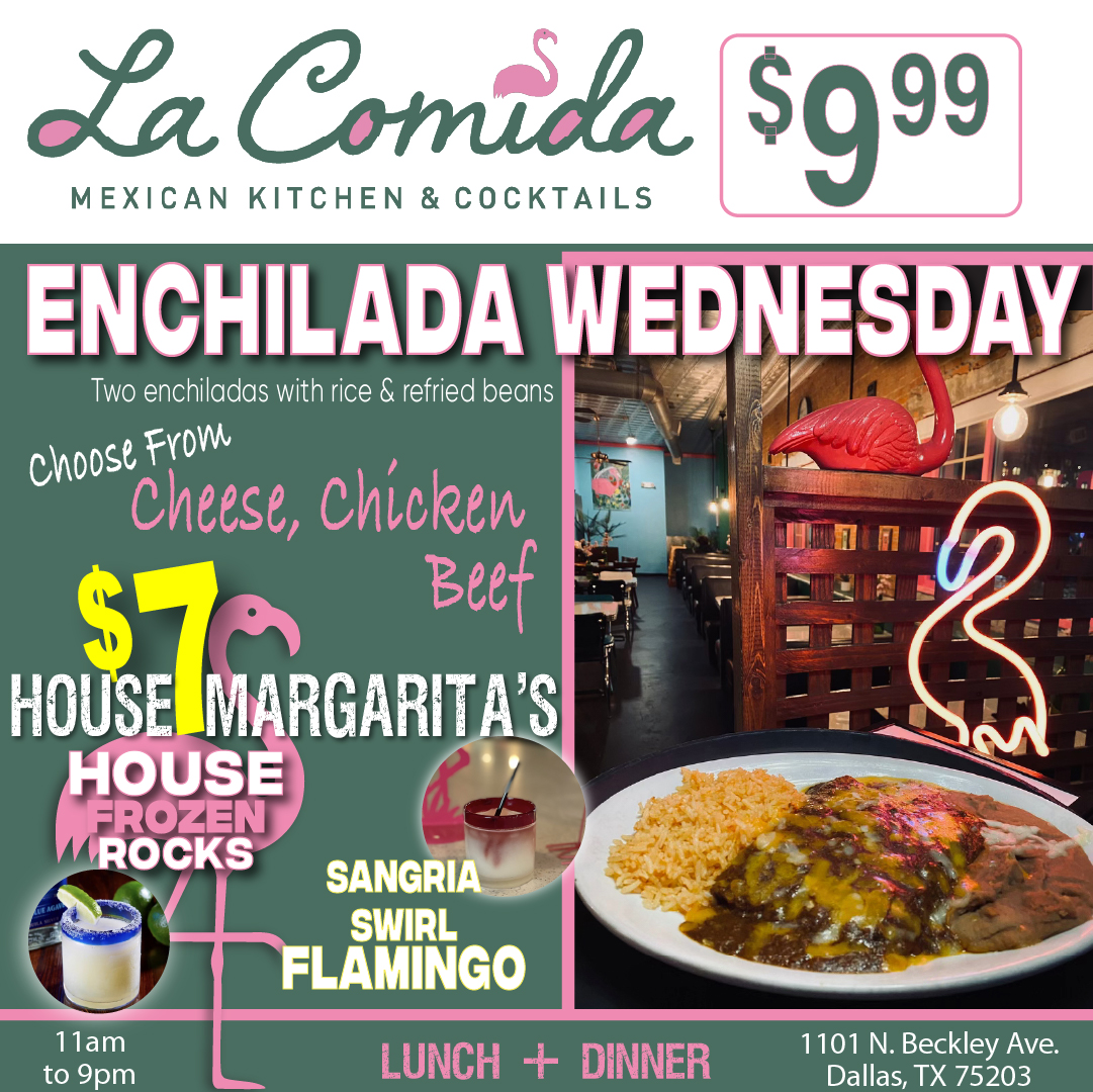 Join for Enchilada Wednesday at La Comida